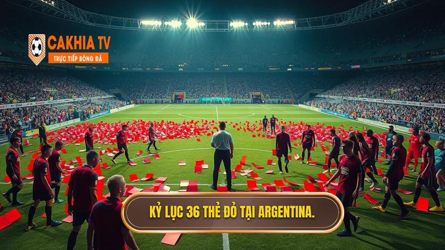 Sự kiện chấn động: 36 thẻ đỏ trong một trận đấu tại Argentina