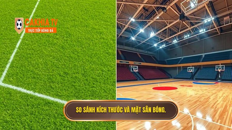 Sự khác biệt về kích thước sân và mặt sân
