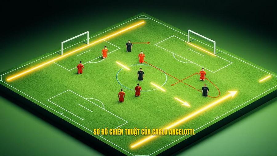 Những sơ đồ tiêu biểu trong chiến thuật Carlo Ancelotti