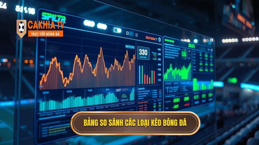 Bảng so sánh các loại kèo phổ biến đêm nay