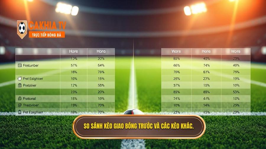 Bảng so sánh Kèo giao bóng trước với các loại kèo phổ biến khác